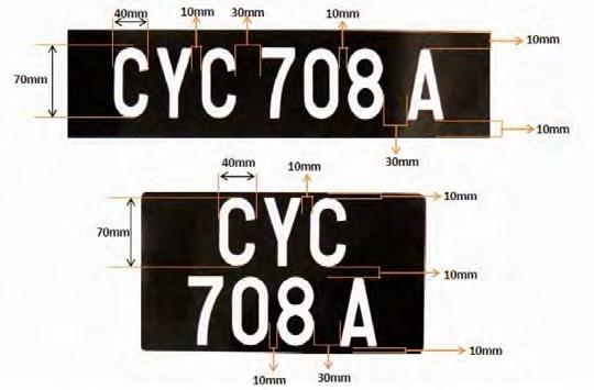 9 Figure 2.3: The standard measurement of the Malaysian vehicle license plate 2.1.
