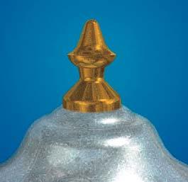 HOLDER (FOR USE DURING MAINTENANCE) #1 CAST ALUMINUM FINIAL (OTHER FINIALS AVAILABLE) LAMP BY OTHERS UV-STABILIZED ACRYLIC ROTATE ON & OFF FOR TOOL-LESS BALLAST & LAMP ACCESS ROTOLOCK CAST ALUMINUM