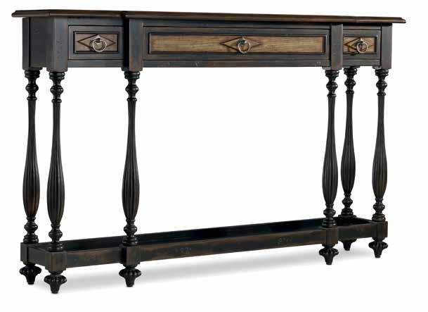 Console Table One drawer with wallpaper lining 43W x 19 1/4D x 34H (109 x 49