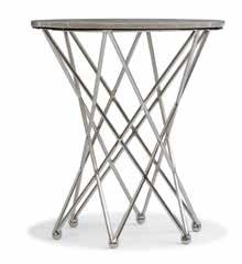 x 25H (61 x 64 cm) 5442-50416 East Village End Table with Marble Top 24 Dia.