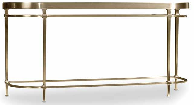 Console Table Glass top 60W x 17 1/4D x 30H (152 x 44 x 76