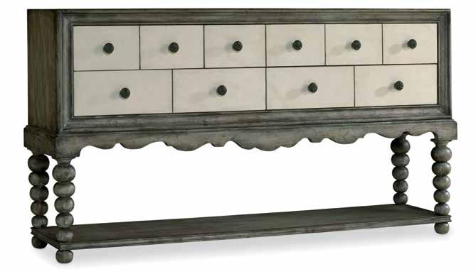shelves behind right door 67 1/2W x 16D x 33 3/4H (171 x 41 x 86 cm) 5637-85001-SLV German Silver Console One removable wood