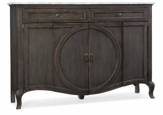 credenza credenza 1610-85005-GRY Arabella Four-Door Two-Drawer Credenza Foor doors; left and right outside doors have one