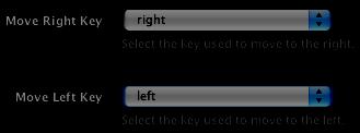 First, change Move Right Key and Move Left Key to the right and left Controls, respectively. Definition: Controls map physical keys on the keyboard to names you can refer to in your behaviors.