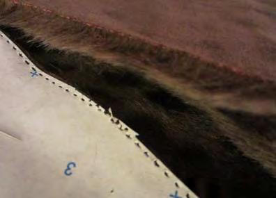 pattern. Bring up the hemline edges1½ʺ. Add a ½ʺ-wide seam allowance to the new edge.
