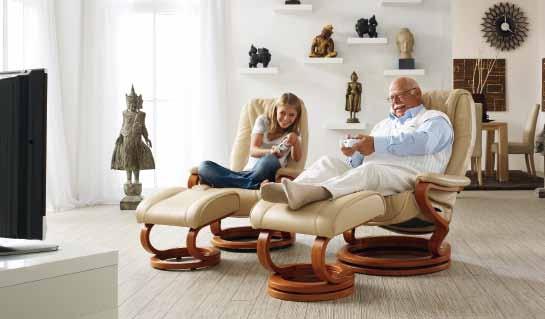 4 5 Every one is different! Our models are available in 4 different sizes! Select your Zerostress recliner to suit your own personal stature. One recliner. More size.