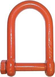 ong each Shackles ated for overhead lifting Alloy steel oad rated forged on body o not exceed working load limit Offered in self-colored or orange urethane finish Meet or exceed ASME B30.