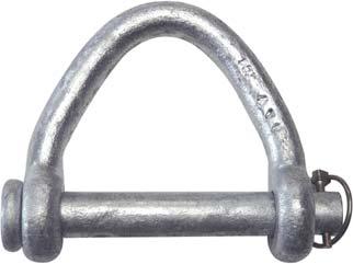 eb Sling Shackles eb Sling Shackles can be used on web slings from 3 to 6 inches in width Utilize a bolt and nut with linch style pin to secure the assembly in place All shackles are galvanized for