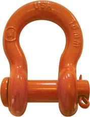 Anchor Shackles SUE STONG CABON SHACKE Screw in ound in Bolt, Nut & Cotter ated for overhead lifting All shackles meet or exceed Federal Specification C-271 and ASME B30.
