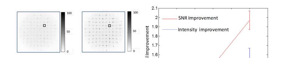Figure 2.19. Wavefront measurement results using feedback-based wavefront shaping to focus light onto guide stars through scattering tissue.
