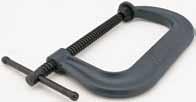 CLASSIC 400 SERIES TM FORGED C-CLAMPS Drop-forged steel frame, regular-duty with extra deep-throat Both black-oxide and copper plated spindles and wperma-pad resist corrosion, and are replaceable