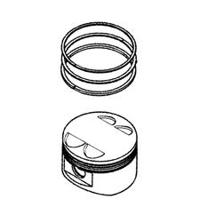 PISTON RING REMOVAL Spread each piston ring and remove it by lifting up at a point opposite the gap Do not damage the piston ring by spreading the ends too far.