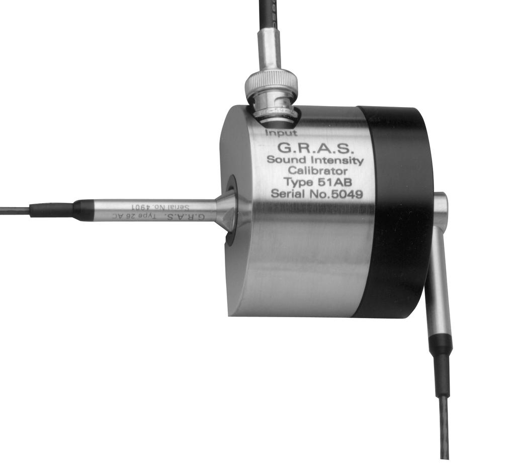 Sound-intensity Calibrator Type 51AB - Page 3 1 Introduction The Sound-intensity Calibrator Type 51AB is a two-port calibration coupler for phase and level calibration of sound intensity microphone