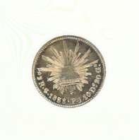 1838 two reales coin minted in Guanajuato, Mexico Although the Mexican coins had lost