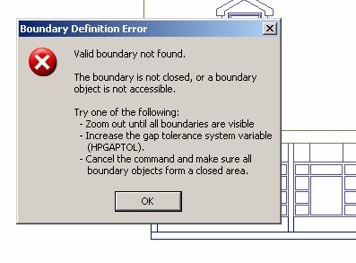 In previous releases of AutoCAD, when hatching you must have closed and bounded geometry. Not anymore. AutoCAD 2000/2006 lets the user set a gap tolerance.
