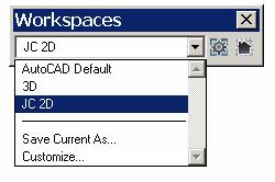 Workspaces Workspaces are your menus, toolbars, palettes that are organized so that you can work in your custom drawing environment. It s how your AutoCAD screen drawing layout environment looks!