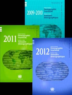 United Nations Demographic Yearbook Mandated by ECOSOC in 1947 a publication of demographic year-book, containing regular series of basic demographic statistics, comparable within and among