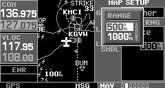 In the 400 Series, When the STORMSCOPE is connected to the unit, the Weather Page appears after the Traffic Page in the sequence of Nav Pages