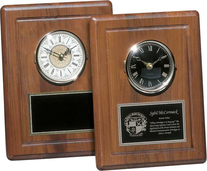 Walnut Wall Clocks are enhanced by legacy routed centers, large clock