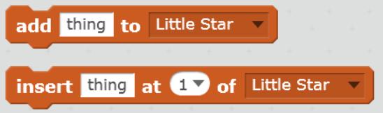 List" - name it as "Little Star", and "Ok" to