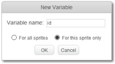 For this sprite only" refers to the internal variable of one sprite that can be only visited but not modified by the other sprites.
