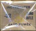 AKELA Misc. S-1.22 SHORT (UNPRIMED EMPTY CASES). Box of 500. Buff box with black printing. Two-piece, full cover box. "A-4" h/s on a copper case. LR-1.22 LONG RIFLE (MILITARY).