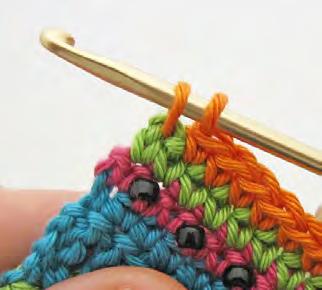 when working in rows When working in rows of crochet, if you want to join in a new yarn without