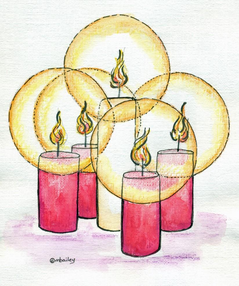 (Each candle will be lit as the reader speaks) The Last Candle - The Birth of Christ (White Candle) Jesus is born on Christmas Day Today we celebrate the birth of Jesus Christ our Lord All: Thanks be
