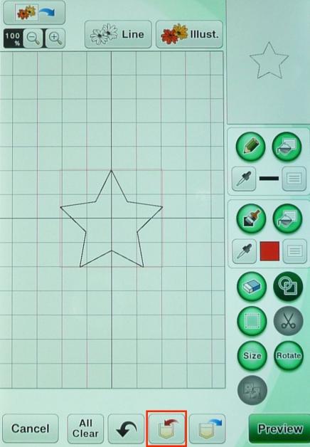 size tool and shrinking the star to equal approximately 4-inches wide.