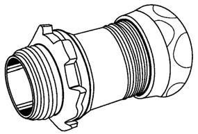 B6 EMT STEEL COMPRESSION CONNECTORS Applications For use to bond EMT conduit to a box or enclosure RACO 1/2" to 4" connectors provide concrete-tight connections RACO compression connectors are