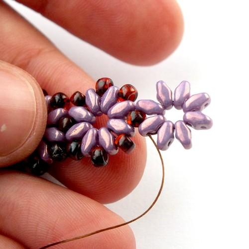 .. 16) Now weave through beads to get to
