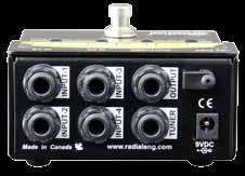 Making Connections As with all audio gear, always turn the volume down on your stage amp before making connections as this will avoid connection transients from damaging more sensitive components.