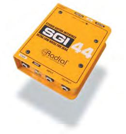 RADIAL SGI-44 BALANCED GUITAR INTERFACE When used in combination with the JX44 the optional SGI-44 can either be used as a bi-directional long haul effects loop or as a single ended driver from a