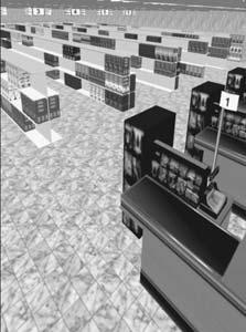 Procedure All subjects practiced moving through the six aisle virtual grocery store with the controller held in their dominant hand prior to the start of the experiment.