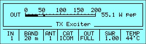 18.2 Main Display Page (TX Exciter).