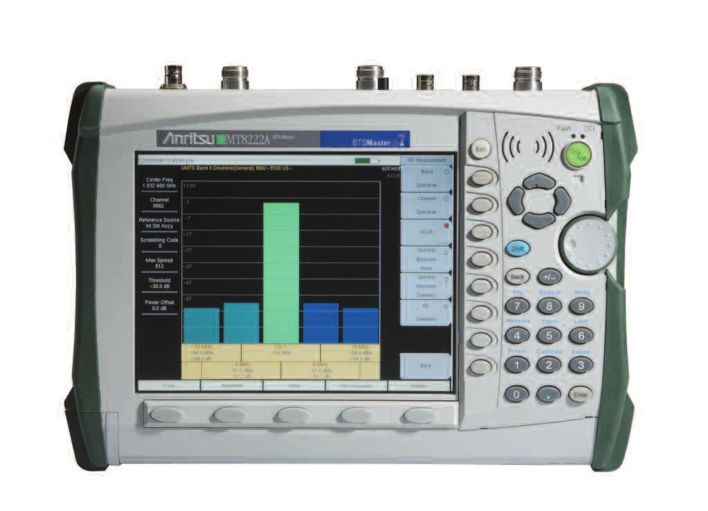 From the Ground Up to the Tower, Accurate and Powerful Cable and Antenna Analysis in One Handheld Instrument GPS Connector Spectrum Analyzer Input Frequency Reference Input Compact Flash Slot RF