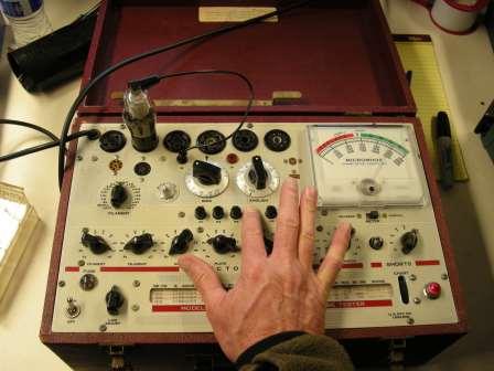 All tubes were tested with a Hickok tube tester.