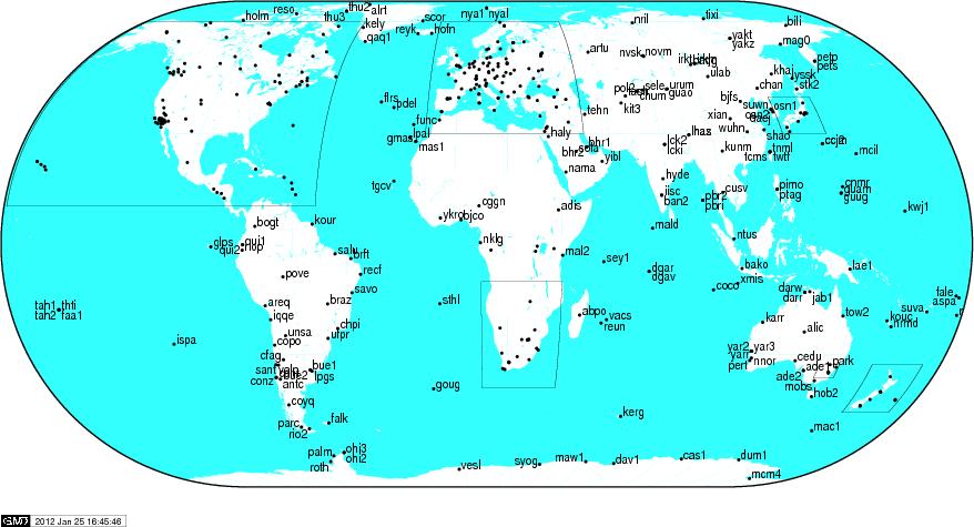 High precise positioning applications (2/3) Global permanent GNSS reference network The accuracy of any geodesy application depends on the availability of permanent GNSS receivers with data analysed