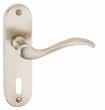 Lisbon Classic curved lever presented on elegantly shaped 170 x 45mm back plate. A timeless range of door furniture.
