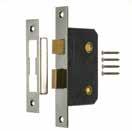 Chrome Mortice Sashlock 3 Lever - 64mm 802500-76mm 802501 - Supplied with 2 keys and