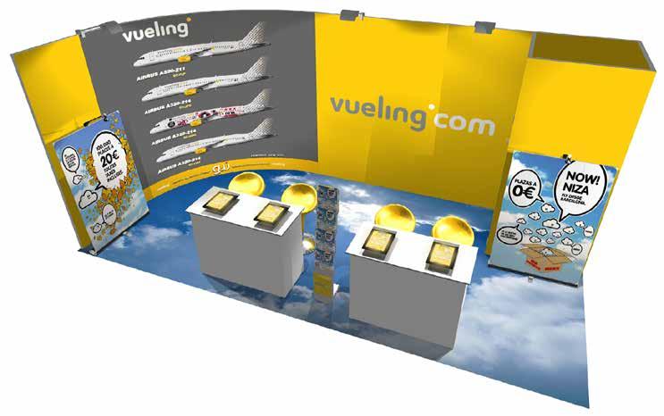 Curved stand with storage 18 m 2 exhibition