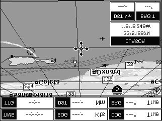 As the upper side of the map is more compressed than the lower side, a wider map area is visible, so it allows showing more chart information immediately ahead and around the cursor.