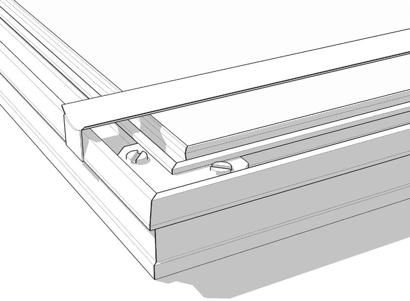 Measure the out/out dimension from the widest edge, near the back of the panel. Do not measure from this front edge.