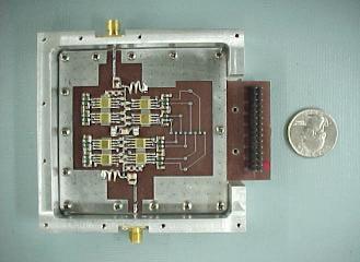 VHF 2-Pole MEMS Switched Filter Prototype Step-Tunable Filter with MEMS Switches + Discrete Capacitors