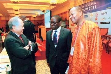 AFRICA AND SOUTHEAST ASIA BUSINESS FORUM The Secretary General of the African, Carribean and Pacific Group of States, HE Mohamed Ibn Chambas with the Minister of Energy and Hydraulics Congo, the