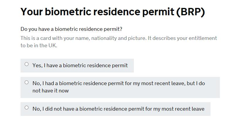 You may not have a Biometric Residence Permit (BRP card) if your visa vignette in