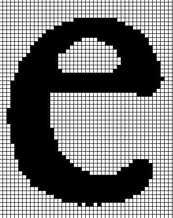 Pattern and Symbol in Code [Conway, 1999] Coded pattern: 3 mm letter e at 600 dpi scanned from negative microfilm