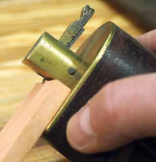 Tails are angled at approximately 1:6 26 I prefer to make English style dovetails, which have a very narrow apex to the