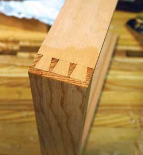 Clean up the pins, however 25do not go beyond the lines. Slightly undercutting the front vertical wall of the dovetail will provide a cleaner, tighter fit.