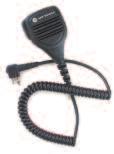 Small boom mic provides clear audio. Use radio push-to-talk to activate mic.